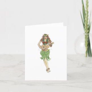 "Hula Girl" Greeting Card