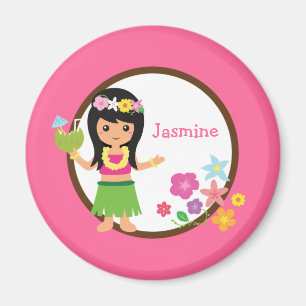 Hula Girl Luau Themed Party Favours Magnet