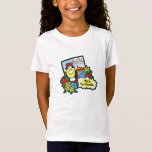 Hula Girl Mele Kalikimaka Hawaiian Xmas Cartoon T-Shirt