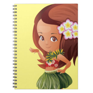 Hula girl notebook