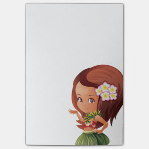 Hula girl post-it notes