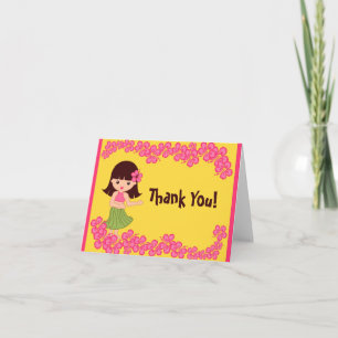 Hula Girl Thank You Card
