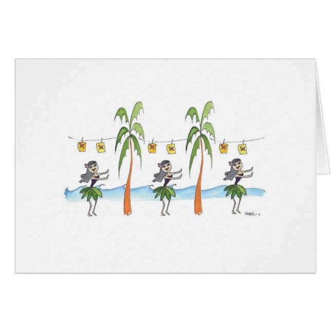 hula-girls-card (Front Horizontal)