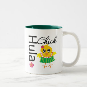 Hula Hawaii Chick Two-Tone Coffee Mug