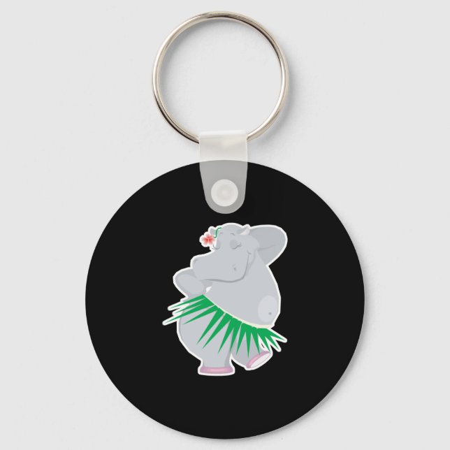 hula hippo key ring (Front)