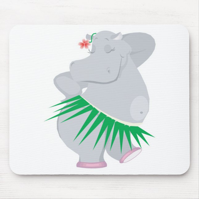 hula hippo mouse mat (Front)