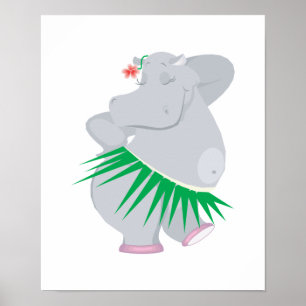 hula hippo poster