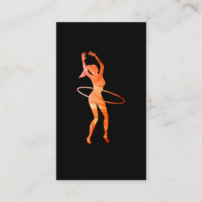 Hula Hoop Artist Women Girls Hooping Business Card (Front)