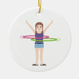 Hula Hoop Ceramic Tree Decoration