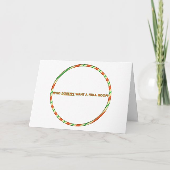 Hula Hoop Christmas Card (Front)