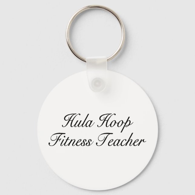 Hula Hoop Fitness Teacher Key Ring (Front)