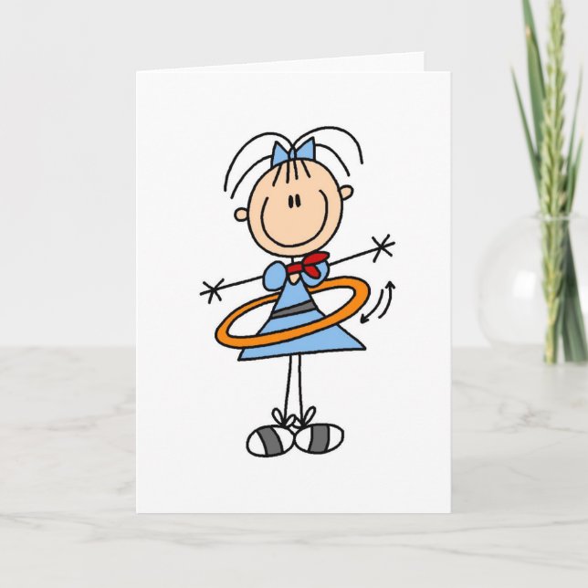 Hula Hoop Girl Card (Front)