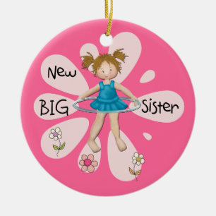 Hula Hoop New Big Sister Ceramic Tree Decoration