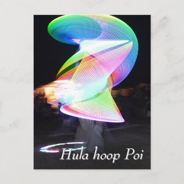 Hula hoop Poi twirler Postcard (Front)