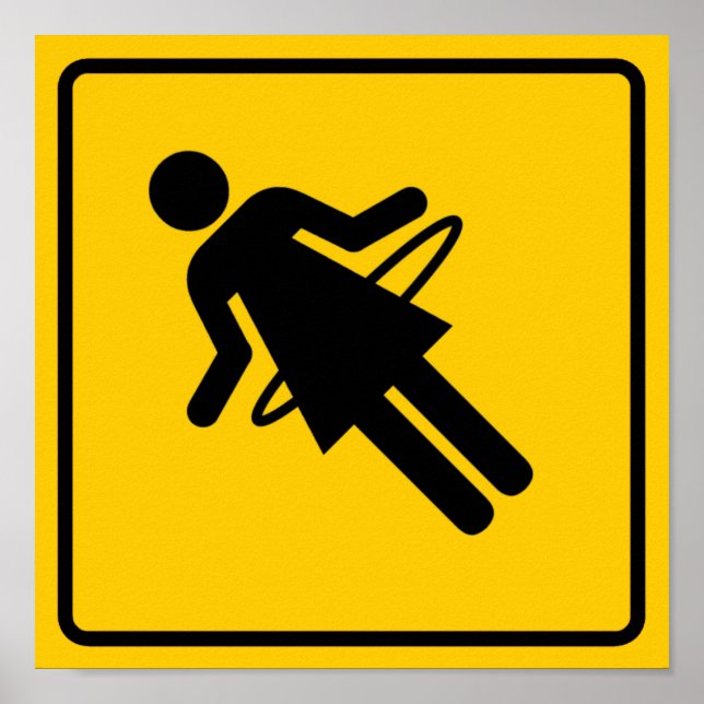 Hula Hoop Zone Highway Sign (Front)
