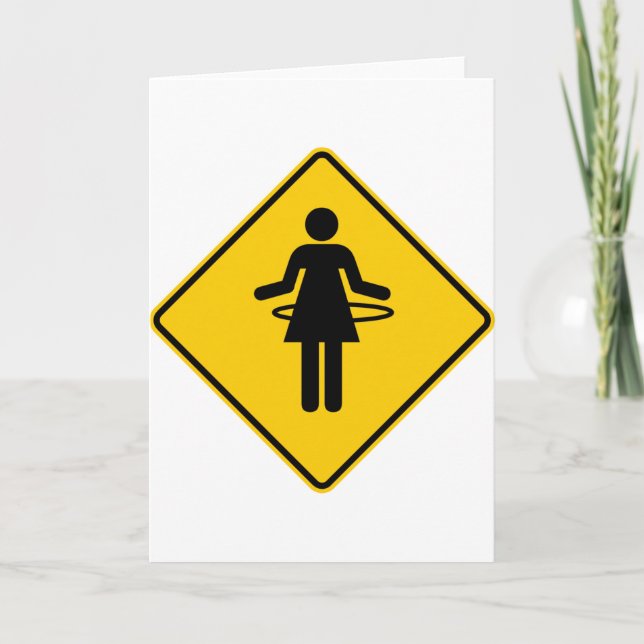 Hula Hoop Zone Highway Sign Card (Front)