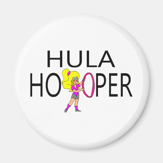 Hula Hooper Girl Magnet (Front)