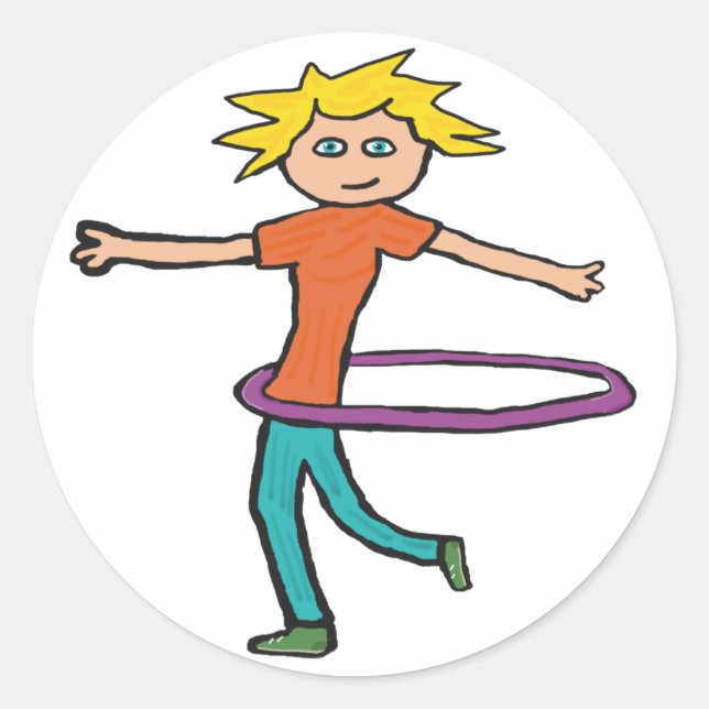 Hula Hooping Classic Round Sticker (Front)