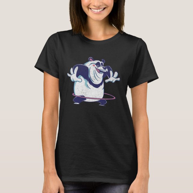 Hula Hooping Panda Bear  Sarcastic Cute Panda T-Shirt (Front)