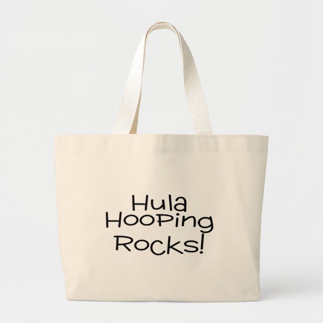 Hula Hooping Rocks Large Tote Bag (Front)