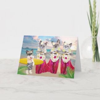 Hula Kittens Greeting Card