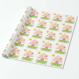 Hula Luau Baby Shower Wrapping Paper