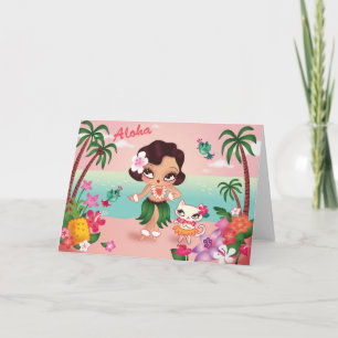 Hula Lulu's Island Paradise - greeting card