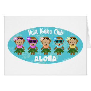 Hula Monkey Club ALOHA Card