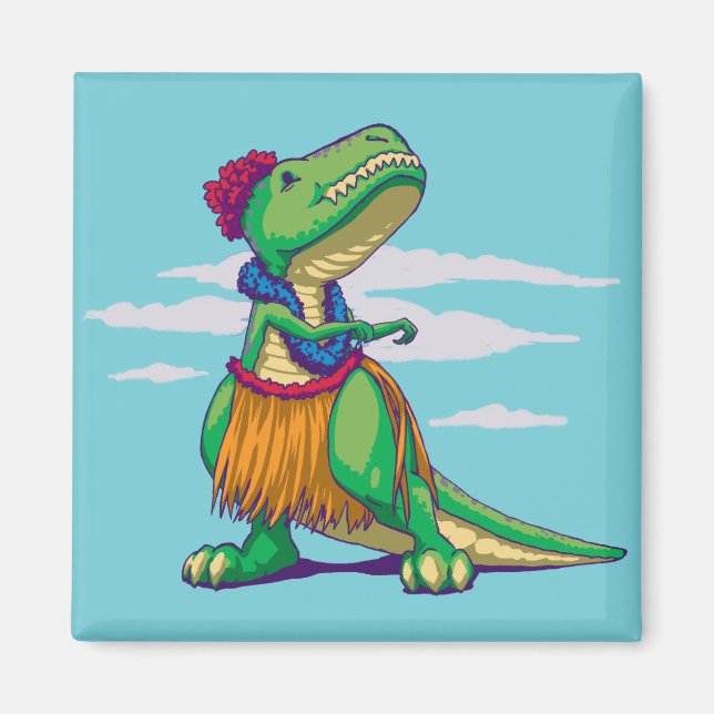 Hula Rex Magnet (Front)