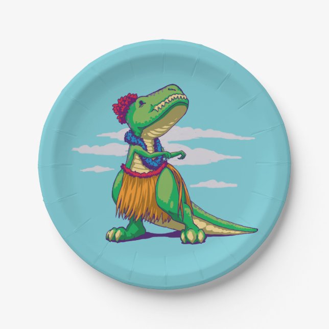 Hula Rex Paper Plate (Front)