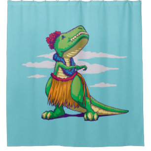 Hula Rex Shower Curtain