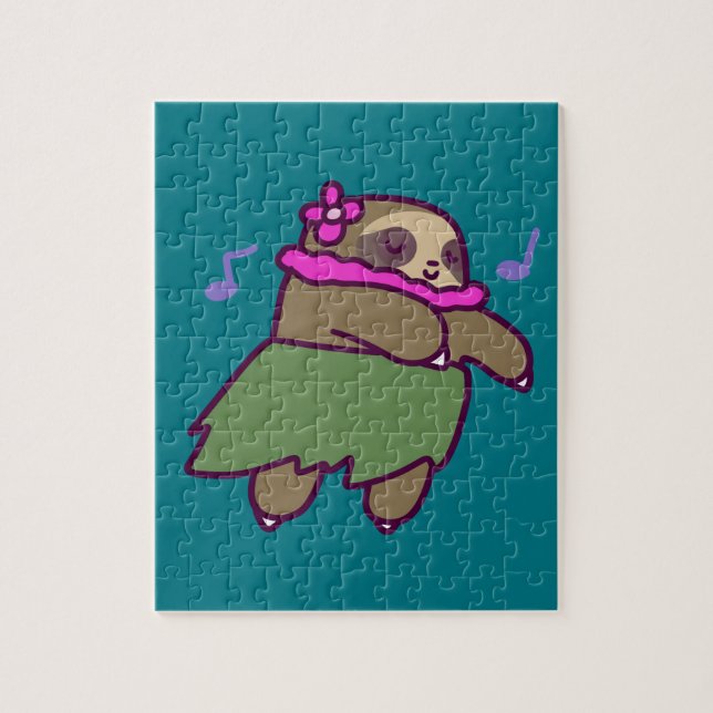 Hula Sloth Jigsaw Puzzle (Vertical)