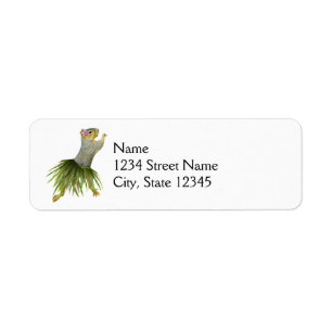Hula Squirrel Address Labels