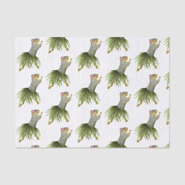 Hula Squirrel Tissue Paper (Front)