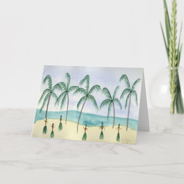 Hulas on the Beach Cards (Front)