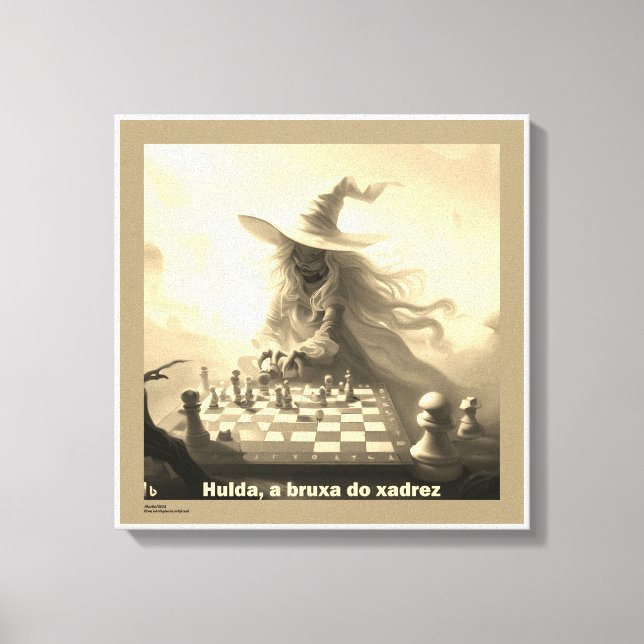 HULDA, THE SHADREZ BRUSH - On-screen printing Canvas Print (Front)