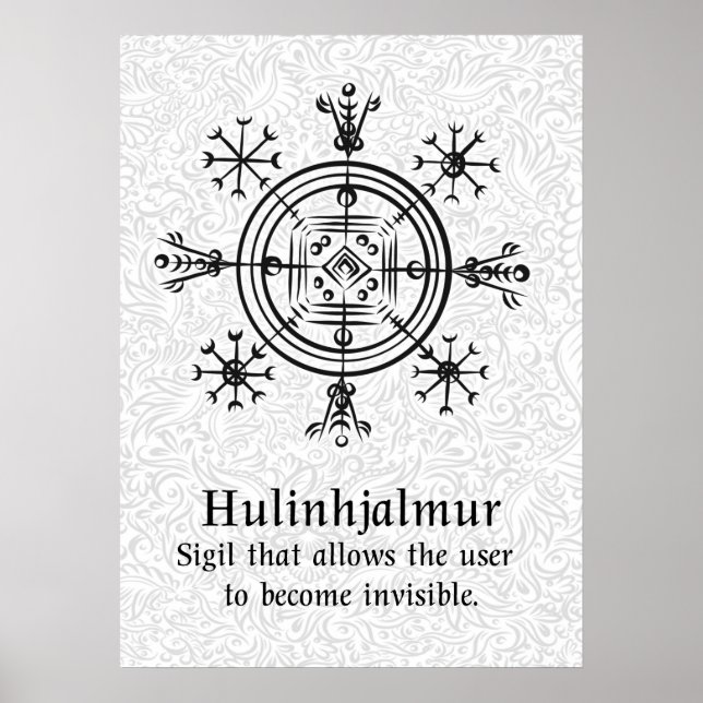 Hulinhjalmur Icelandic magical sign (Front)