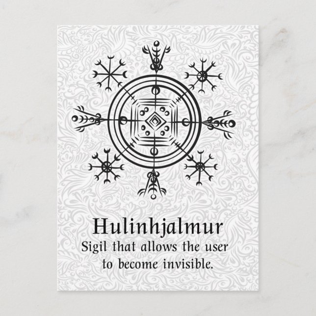 Hulinhjalmur Icelandic magical sign Postcard (Front)