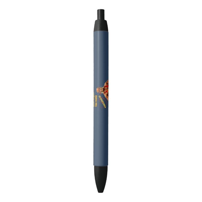  Hulk Hogan will love this bold Hulkster-inspired  Black Ink Pen (Front Vertical)