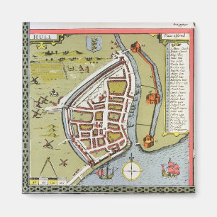 Hull, detail from map of North and East Ridings Magnet