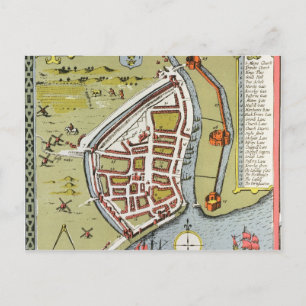 Hull, detail from map of North and East Ridings Postcard