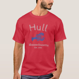 Hull Massachusetts Blue Lobster T-shirt, dark T-Shirt