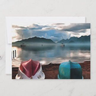 Hulls of Boats And Marmaris Winter Seascape