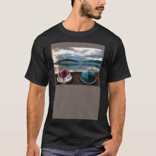 Hulls of Boats And Marmaris Winter Seascape Pullov T-Shirt