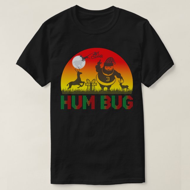 Hum Bug Christmas T-Shirt (Design Front)