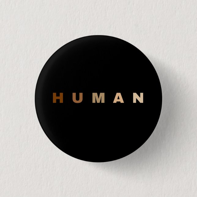 Human 3 Cm Round Badge (Front)