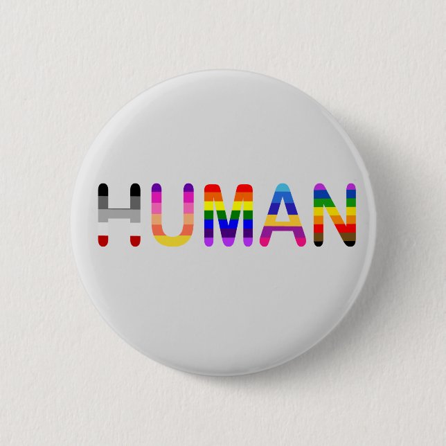   Human 6 Cm Round Badge (Front)