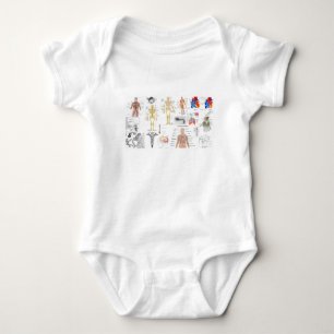 Human Anatomy Charts Baby Bodysuit