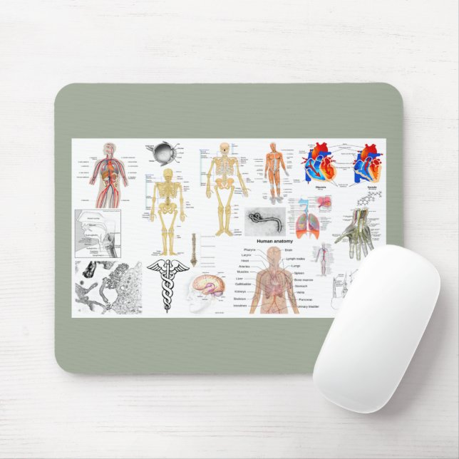 Human Anatomy Charts Mouse Mat (With Mouse)