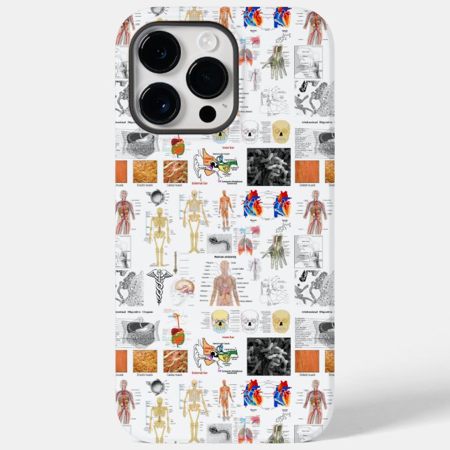 Human Anatomy Medical Charts Case-Mate iPhone Case (Back)